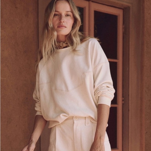 THE GREAT. Tops - The Great Western Slouch Sweatshirt Pink